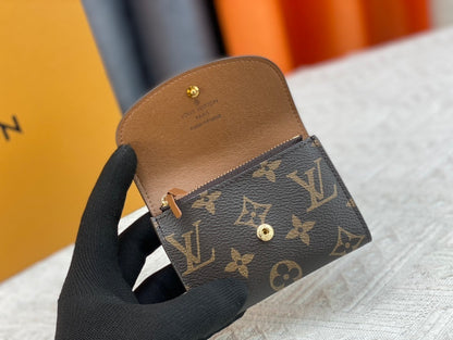 Monogram Canvas & Leather Rosalie Coin Purse for Women