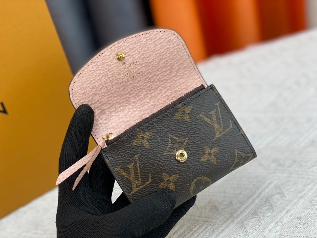 Monogram Canvas & Leather Rosalie Coin Purse for Women