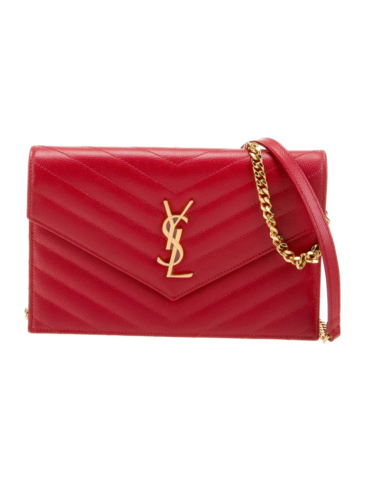 Cassandre Envelope Mini Matelasse Leather Shoulder Bag With Box