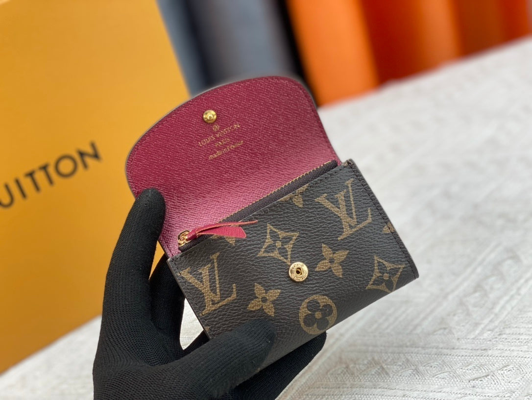 Monogram Canvas & Leather Rosalie Coin Purse for Women
